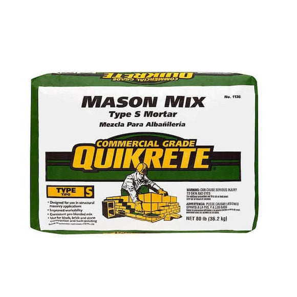Quikrete – Type S Mason Mix – 80Lb Bag