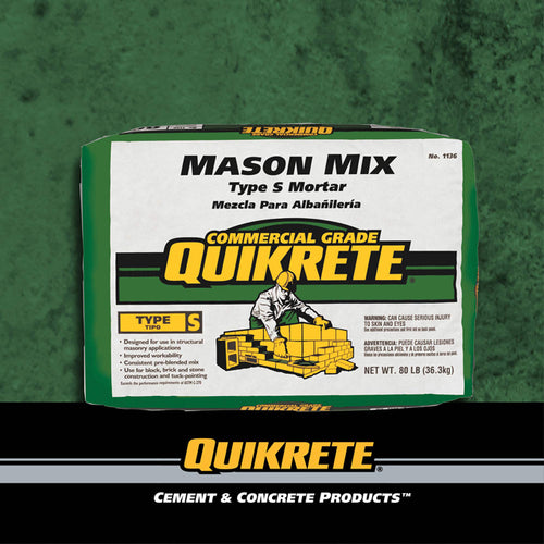 Quikrete – Type S Mason Mix – 80Lb Bag