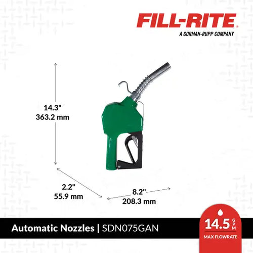 Fill-Rite 1 Automatic Diesel Spout Nozzle (Green)