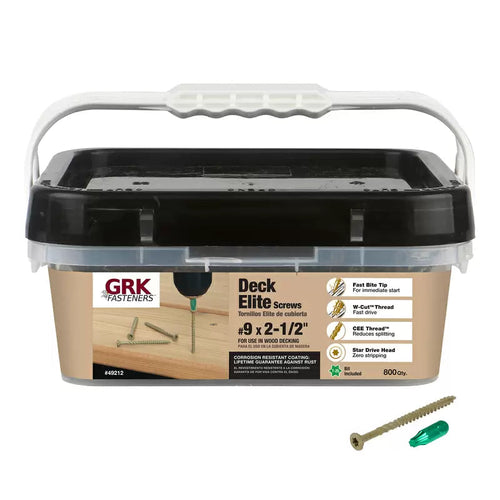 GRK #9 x 2-1/2 in. Star Drive Bugle Head Deck Elite Wood Deck Screw